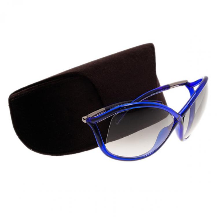 Pre Owned Tom Ford Blue Whitney Sunglasses