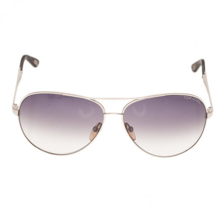 Pre Owned Tom Ford Silver Charles Unisex Aviators