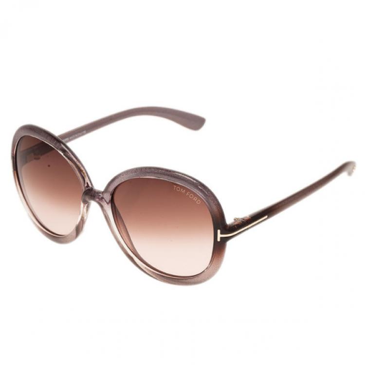 مملوكة مسبقًا Tom Ford Grey Candice Round Sunglasses
