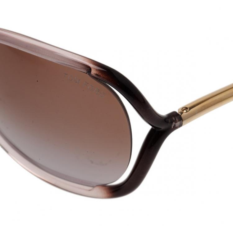Pre Owned Tom Ford Brown Raquel Sunglasses