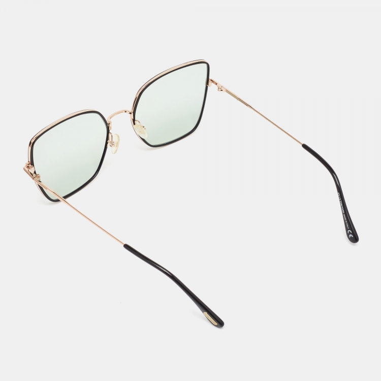 Pre Owned Tom Ford Light Green TF5630-B Cat Eye Sunglasses