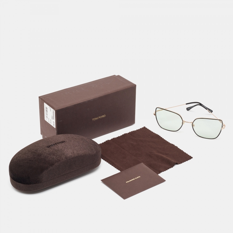 Pre Owned Tom Ford Light Green TF5630-B Cat Eye Sunglasses