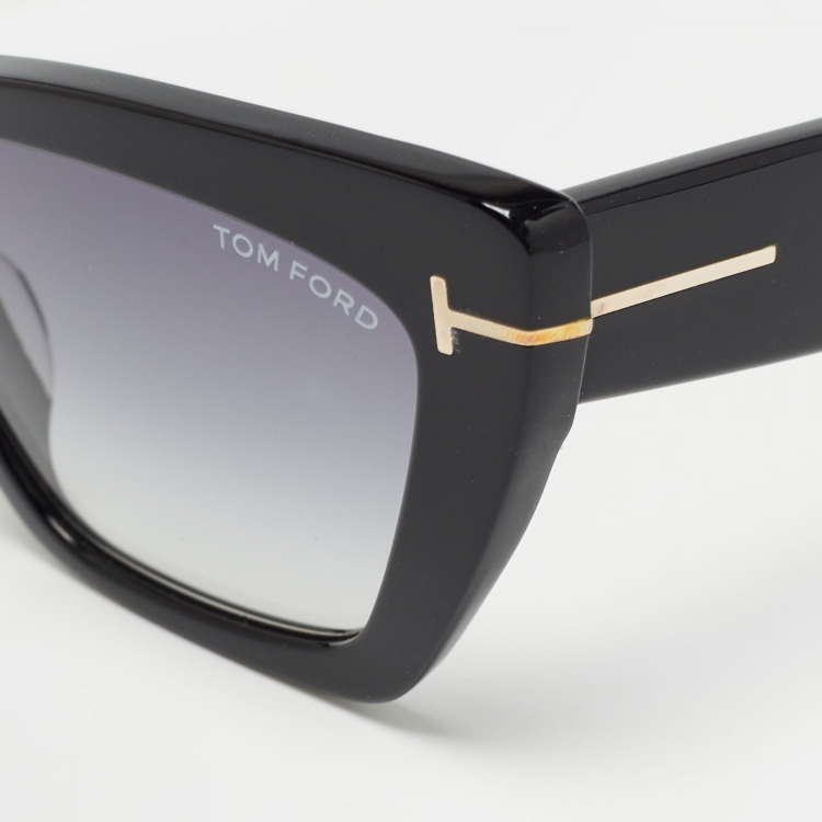 Pre Owned Tom Ford Black Gradient TF871 Wyatt Cat Eye Sunglasses