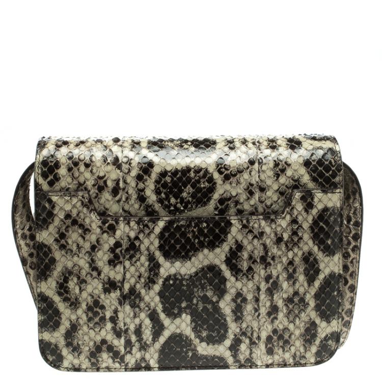 Pre Owned Tom Ford Black/Beige Python Small Natalia Shoulder Bag