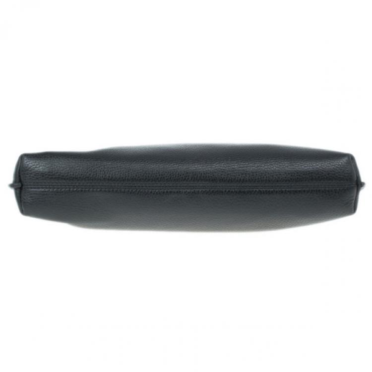 Pre Owned Tom Ford Black Leather Alix Fold Over Bag