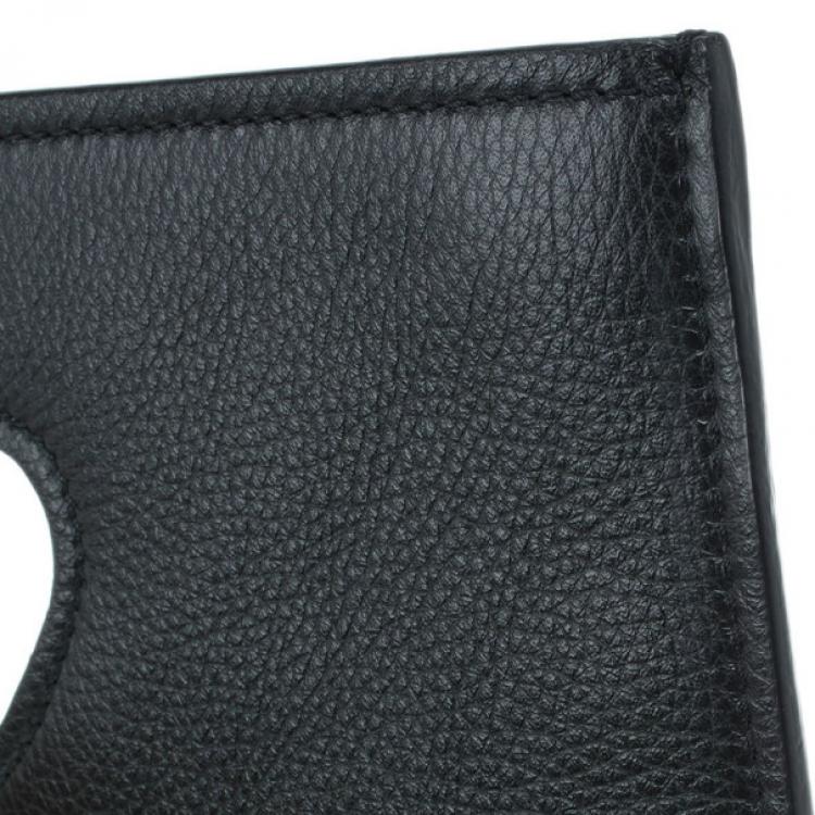 Pre Owned Tom Ford Black Leather Alix Fold Over Bag