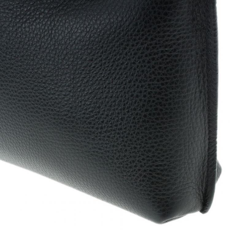 Pre Owned Tom Ford Black Leather Alix Fold Over Bag