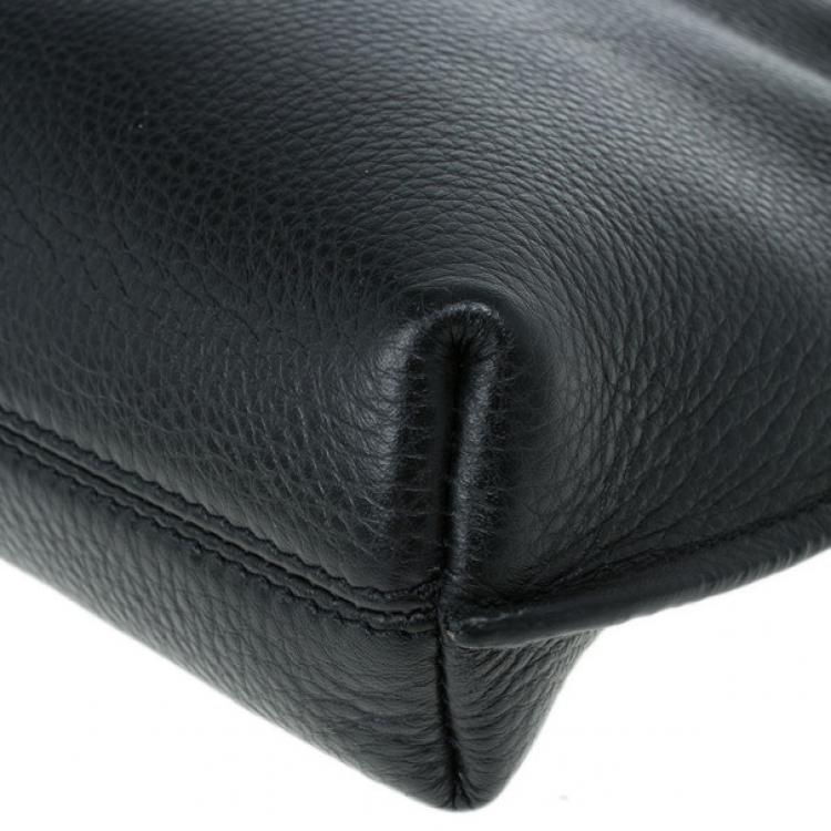 Pre Owned Tom Ford Black Leather Alix Fold Over Bag