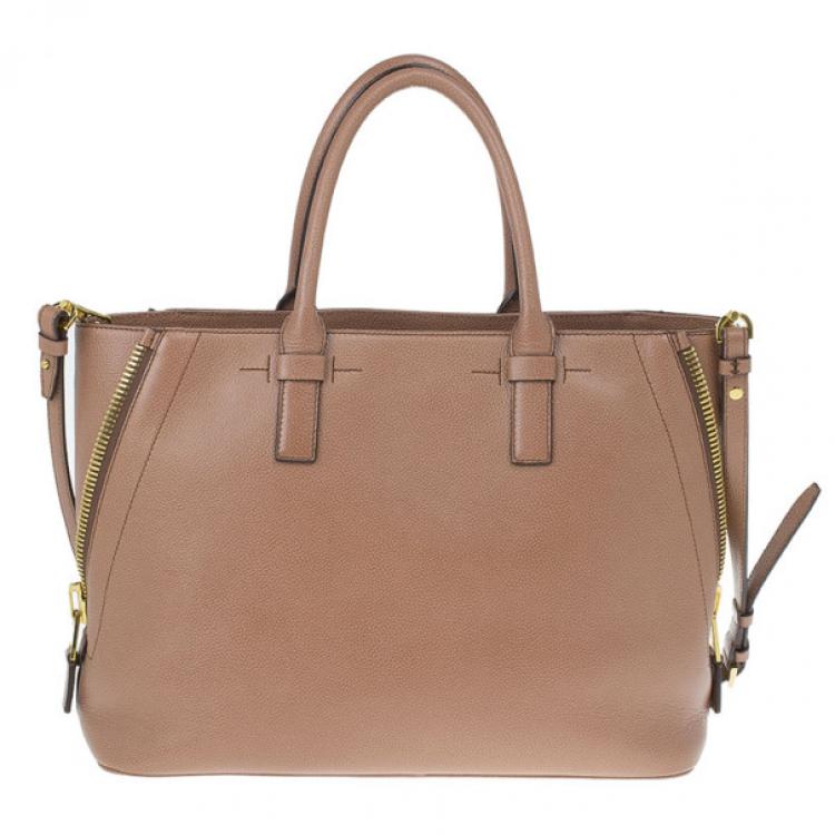 Pre Owned Tom Ford Pink Leather Jennifer Tote