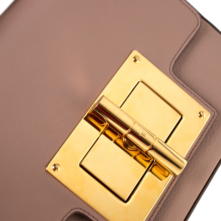 Pre Owned Tom Ford Beige Leather Small Natalia Crossbody Bag