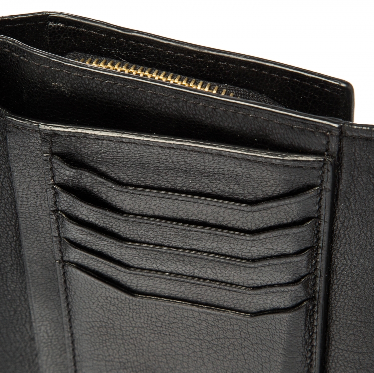 Pre Owned Tom Ford Black Leather Bifold Wallet