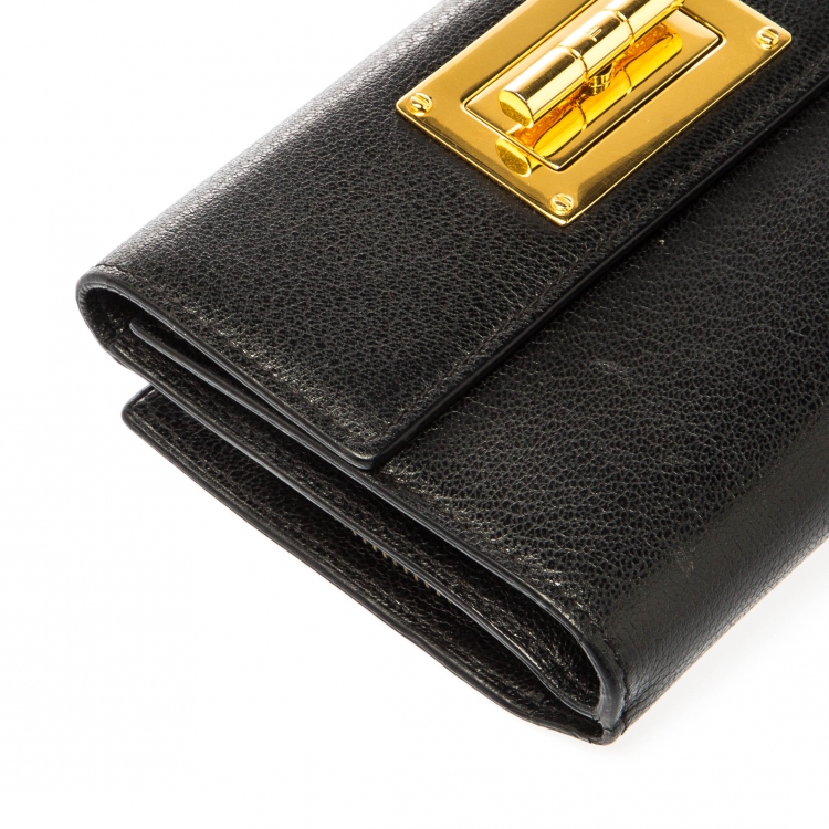 Pre Owned Tom Ford Black Leather Bifold Wallet
