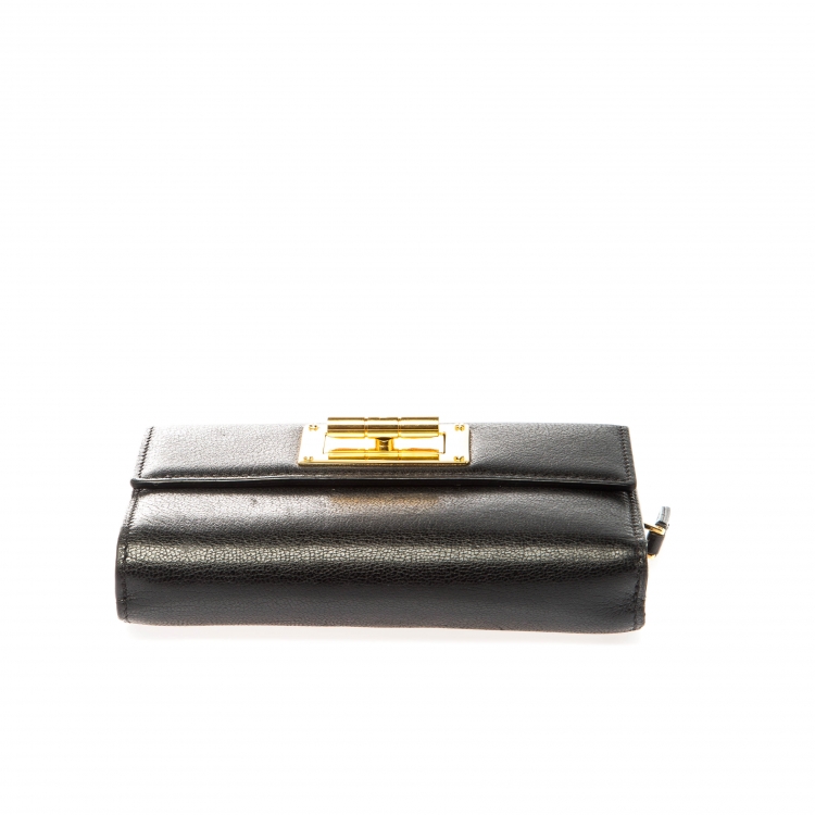 Pre Owned Tom Ford Black Leather Bifold Wallet