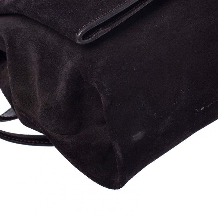 مملوكة مسبقًا Tom Ford Dark Brown Nubuck Leather Natalia Convertible Clutch
