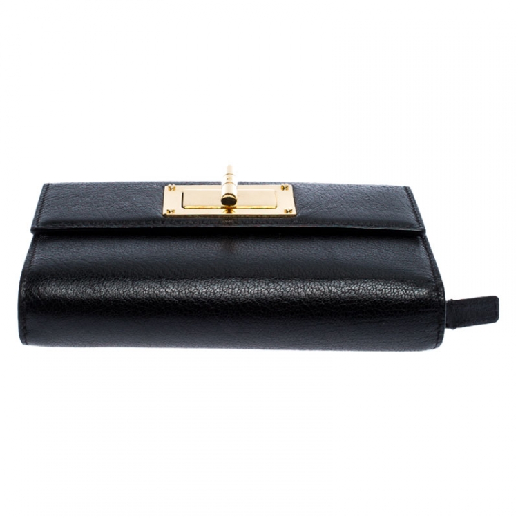 مملوكة مسبقًا Tom Ford Black Leather Natalia French Wallet