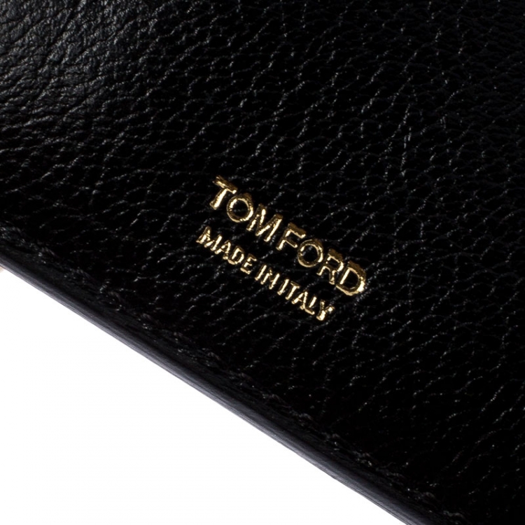 مملوكة مسبقًا Tom Ford Black Leather Natalia French Wallet