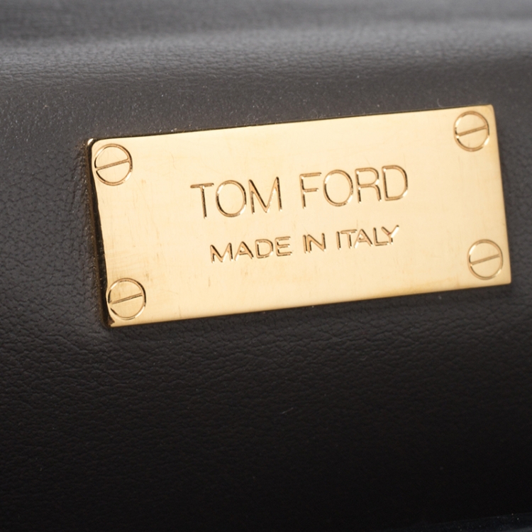 Pre Owned Tom Ford Khaki Python Small Natalia Crossbody Bag