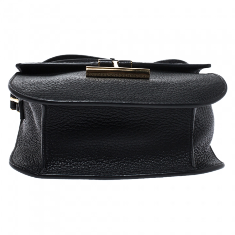 Pre Owned Tom Ford Black Leather Mini Tara Crossbody Bag