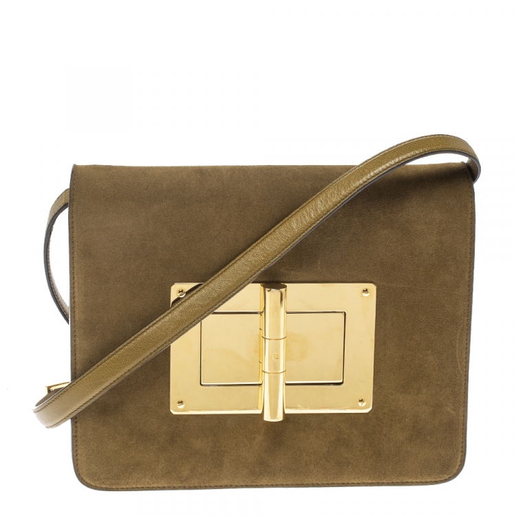 Tom Ford Light Brown Exotic Leather Small Natalia Shoulder Bag