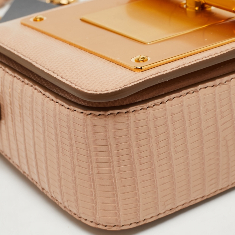 Pre Owned Tom Ford Beige Lizard Small Natalia Shoulder Bag