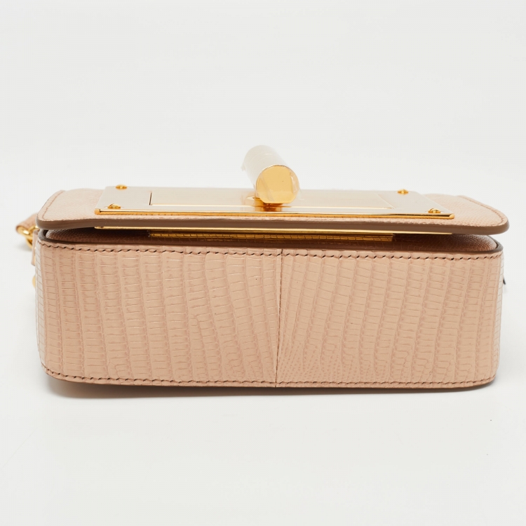 Pre Owned Tom Ford Beige Lizard Small Natalia Shoulder Bag
