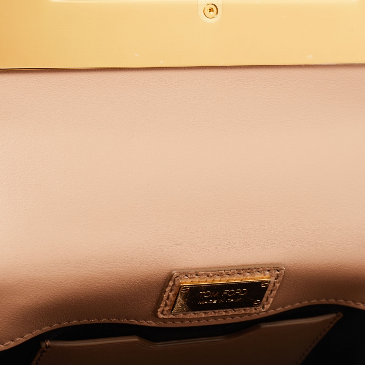 Pre Owned Tom Ford Beige Lizard Small Natalia Shoulder Bag
