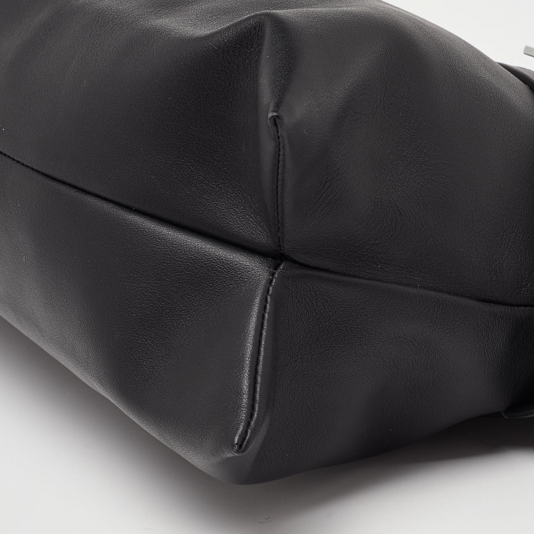 Pre Owned Tom Ford Dark Grey Leather Zip Detail Clutch