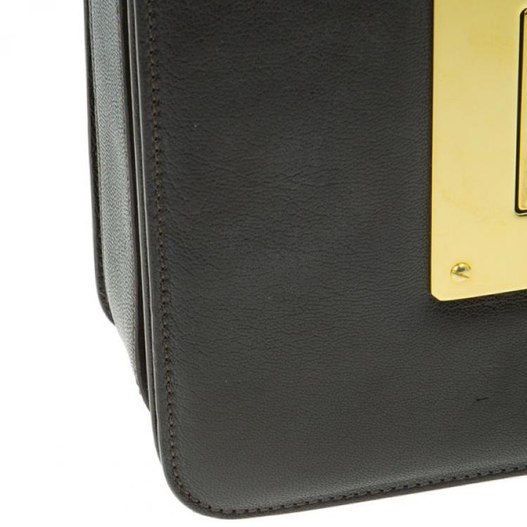 Pre Owned Tom Ford Brown Leather Large Natalia Bag