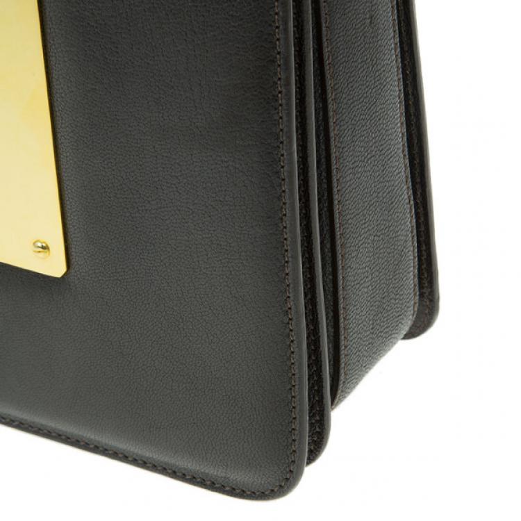 Pre Owned Tom Ford Brown Leather Large Natalia Bag