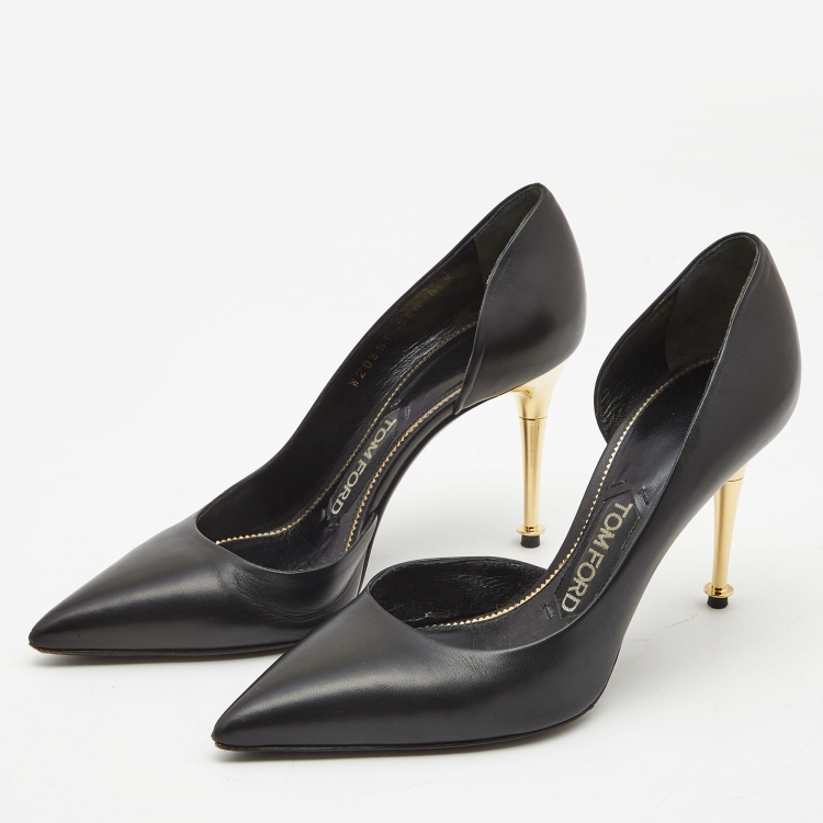 Tom Ford Black Leather D'Orsay Pointed Toe Pumps Size 36 Tom Ford | TLC