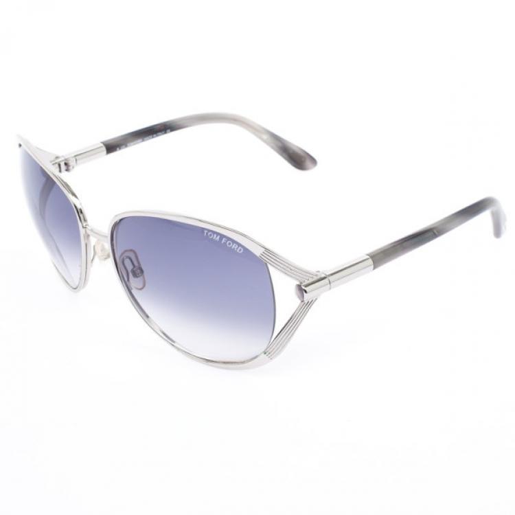 Pre Owned Tom Ford Silver Savannah Women Sunglasses
