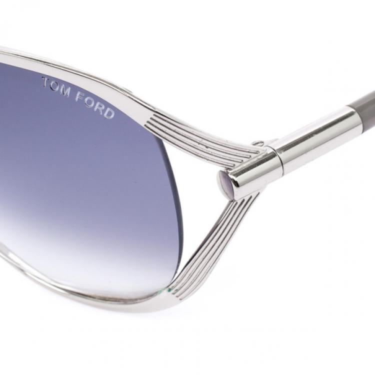 Pre Owned Tom Ford Silver Savannah Women Sunglasses