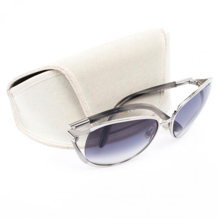 Pre Owned Tom Ford Silver Savannah Women Sunglasses