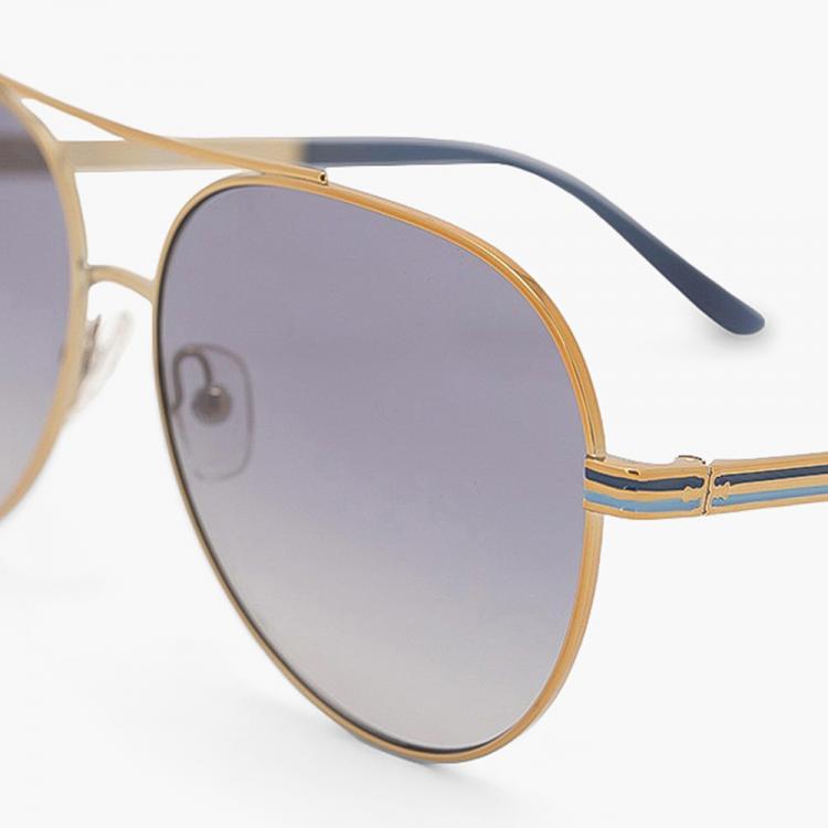Pre Owned Tory Burch Gold Aviator Sunglasses