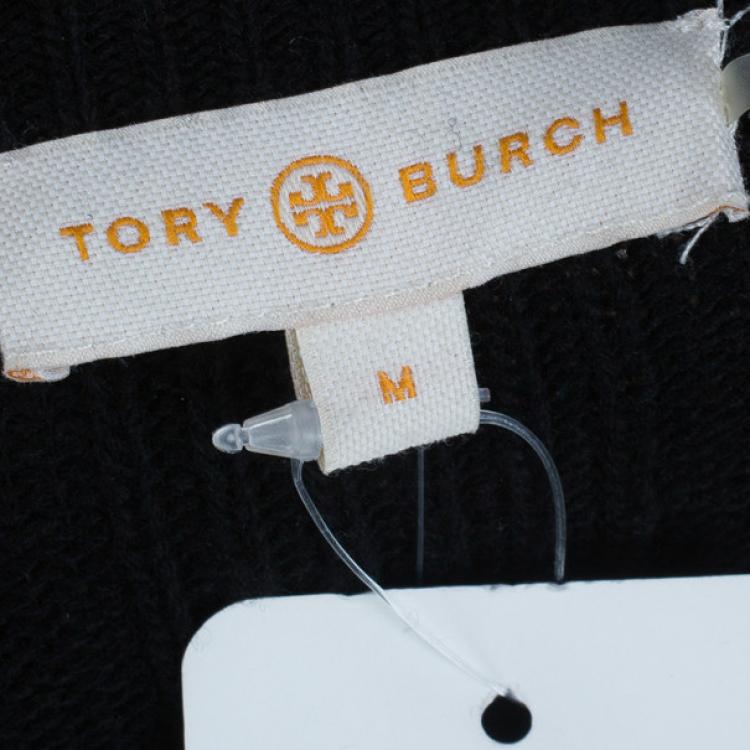 Pre Owned Tory Burch Etta Embellished Knit Sweater M