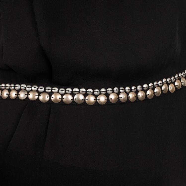 Pre Owned Tory Burch Black 'Aziza' Embellished Top L