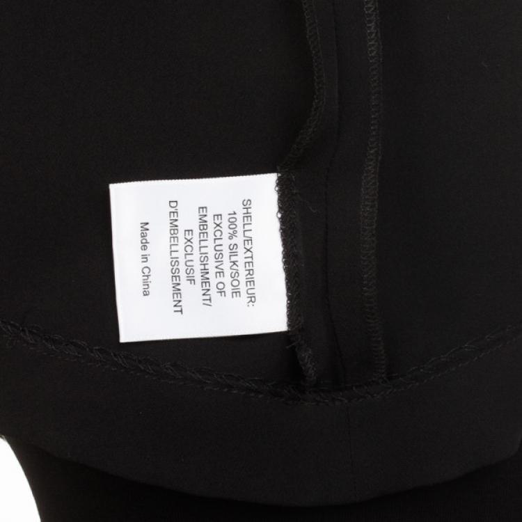 Pre Owned Tory Burch Black 'Aziza' Embellished Top L