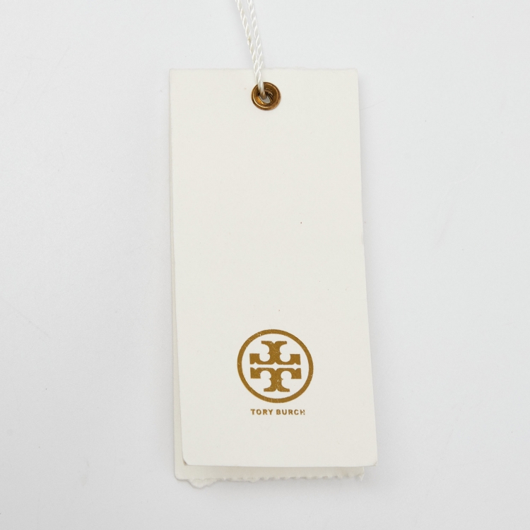 Pre Owned Tory Burch Black Croc Embossed Leather and Suede Small Lee Radziwill Bag