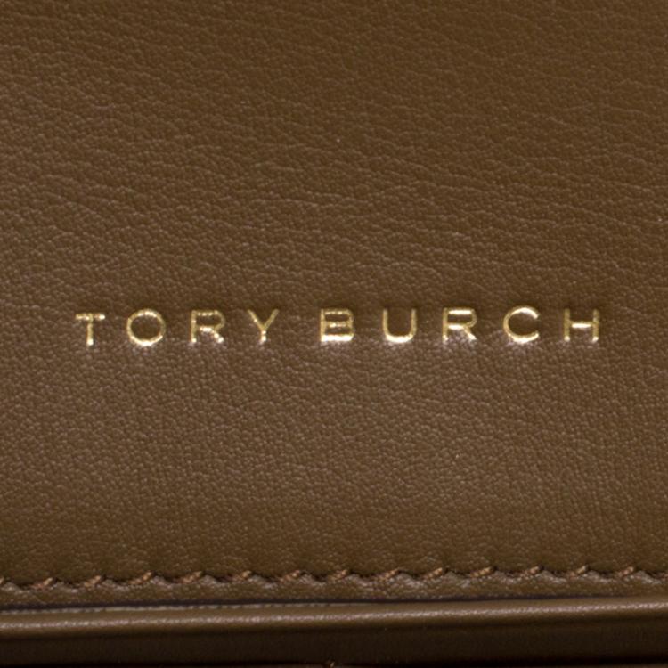 Pre Owned Tory Burch Brown Nubuck Leather Tassel Crossbody Bag