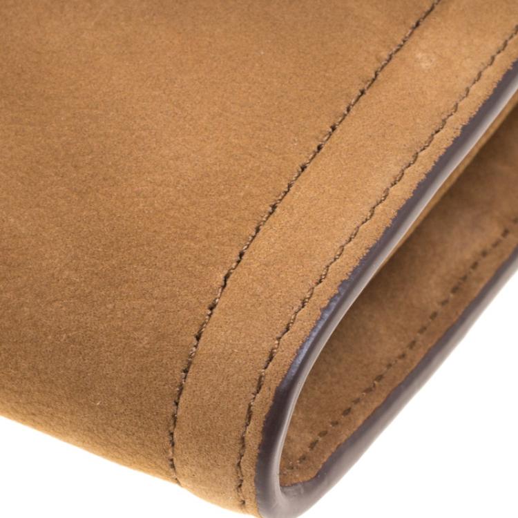 Pre Owned Tory Burch Brown Nubuck Leather Tassel Crossbody Bag