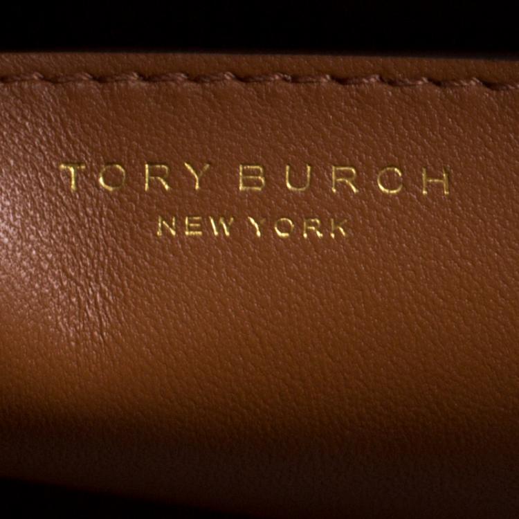 Pre Owned Tory Burch Green Croc Embossed Leather Lee Radziwill Satchel