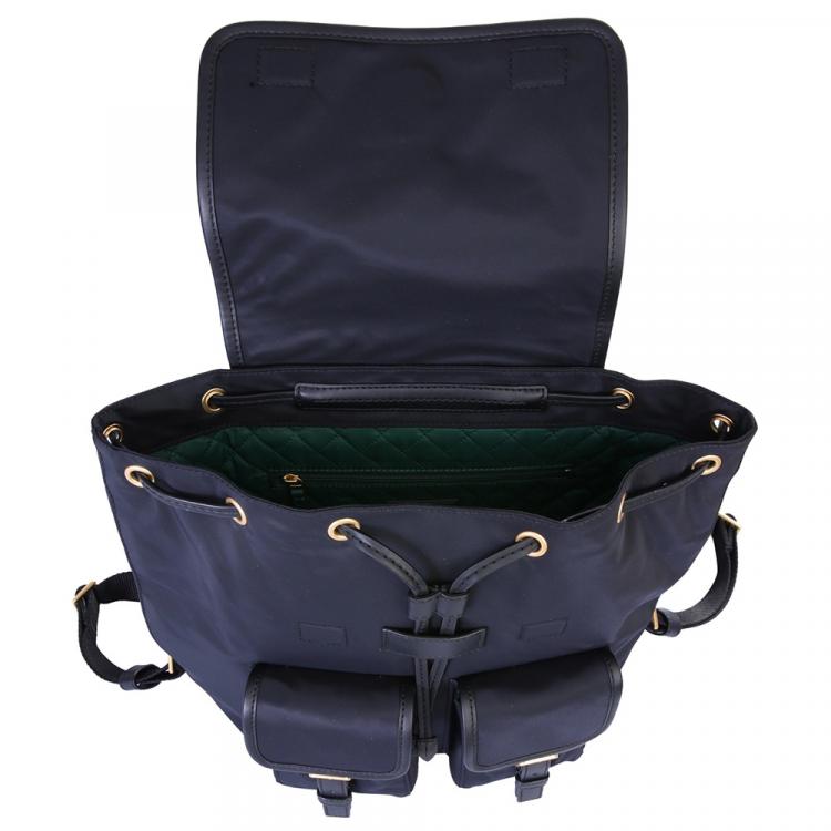 Pre Owned Tory Burch Black Leather "Perry" Backpack