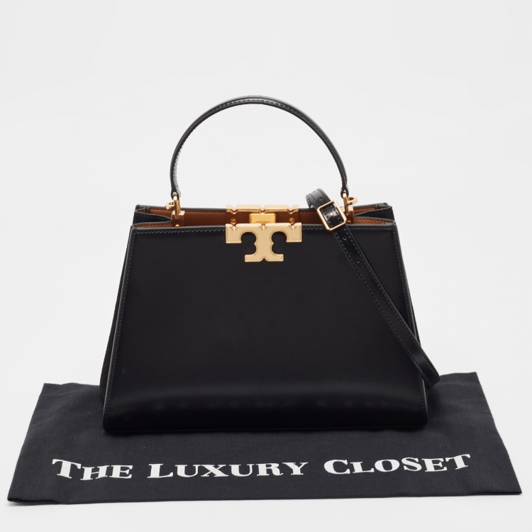 Pre Owned Tory Burch Black Leather Eleanor Satchel