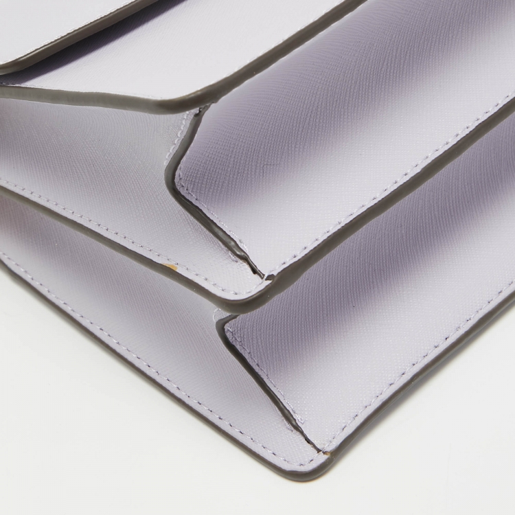 Pre Owned Tory Burch Lilac Leather Emerson Envelope Shoulder Bag