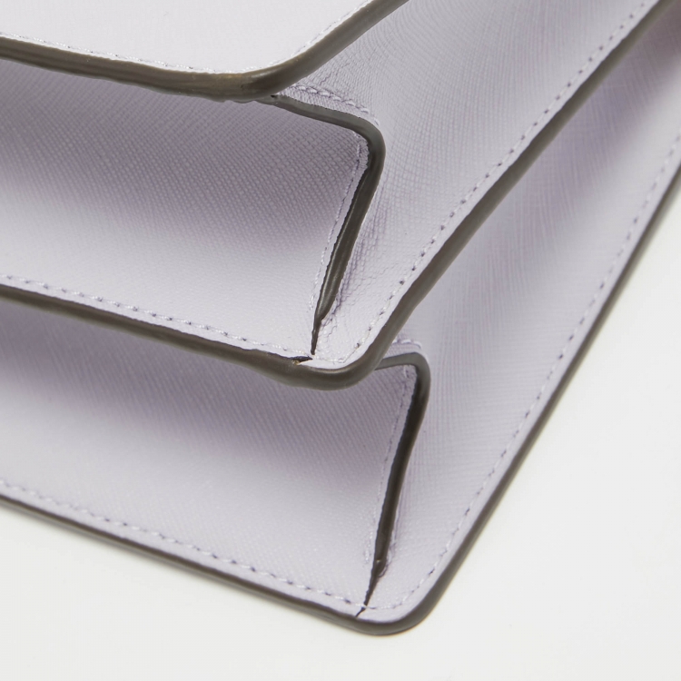 Pre Owned Tory Burch Lilac Leather Emerson Envelope Shoulder Bag