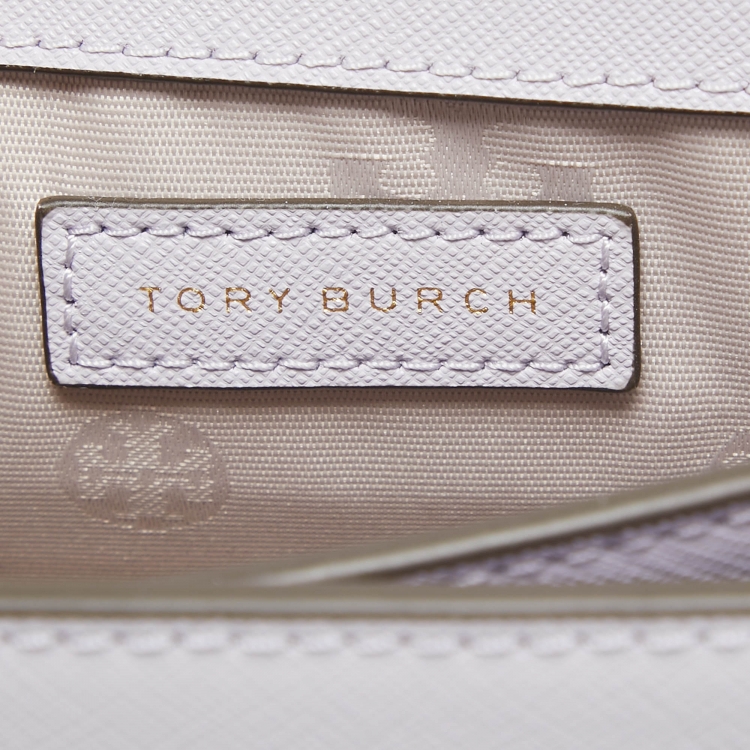 Pre Owned Tory Burch Lilac Leather Emerson Envelope Shoulder Bag