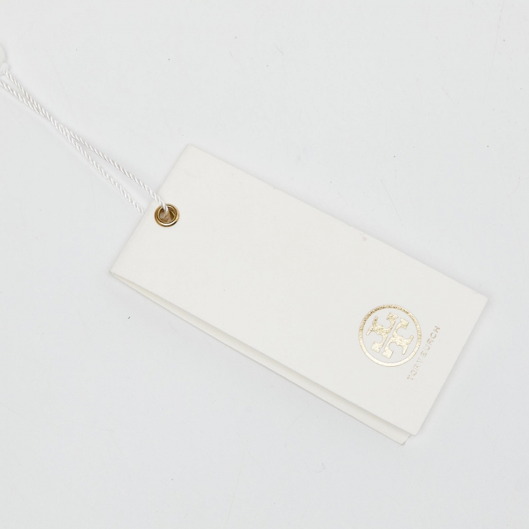 Pre Owned Tory Burch Off White  Chevron Leather Kira Flap Shoulder Bag