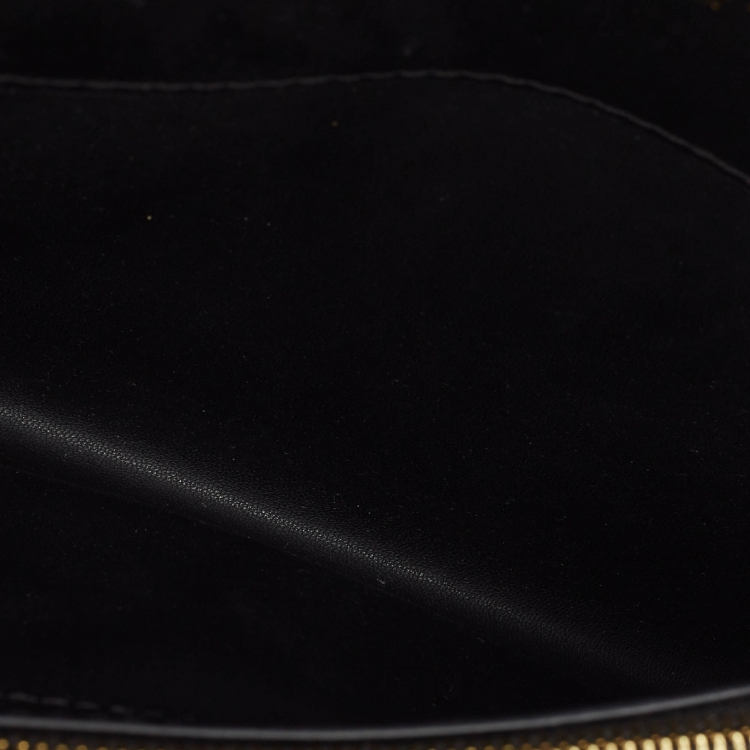 Pre Owned Tory Burch Croc Embossed Leather Eleanor Chain Clutch