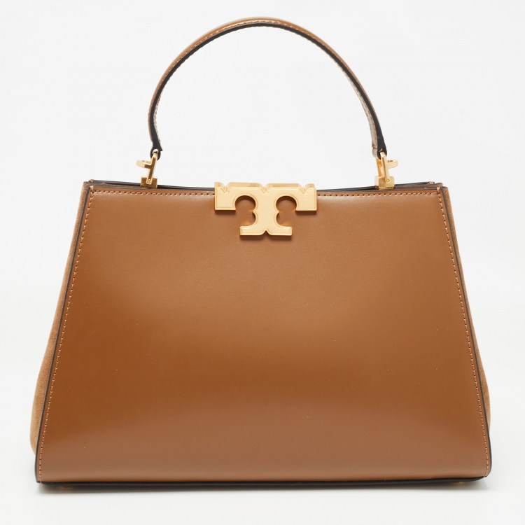 Pre Owned Tory Burch Brown Leather Eleanor Satchel