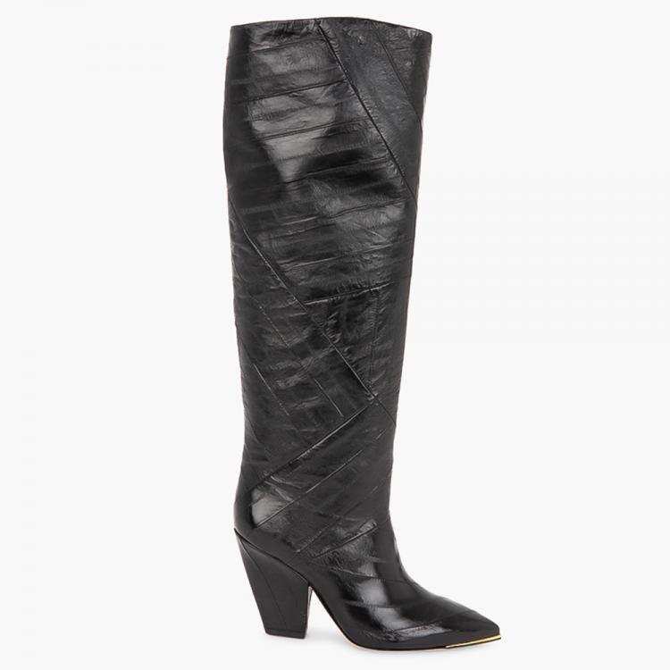 Tory Burch Black Leather 90mm Knee Boots Size EU  Tory Burch | TLC